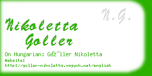 nikoletta goller business card